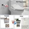 Itopfox Polished Chrome 5-Piece Bathroom Hardware Set with Towel Bar, Holder, Toilet Paper Holder, and Hook, Stainless Steel Wall Mounted - 4 of 4