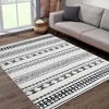 Moroccan Area Rug Washable Rug Soft Non Slip Low Pile Printed Geometric Trellis Rugs for Bedroom Living Room - 3 of 4