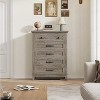 5 Dresser for Bedroom, 41.3" Tall Vertical Drawer Dresser with Storage Freestanding, Wooden Closet Storage Chest for Living Room, Bedroom, Entryway - 2 of 4