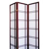 NicBex 3-panel Room Divider Portable Wooden Folding Privacy Screen Freestanding Wall Partition for Home & Office, Cherry - 3 of 4