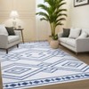 Modern Washable Geometric Area Rug Low Pile Non Slip Floor Carpet Non Shedding Stain Resistant Decorative Mat - 3 of 4