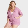 Women's Fleece Zip-Up Sweatshirt - Auden™ - 3 of 3