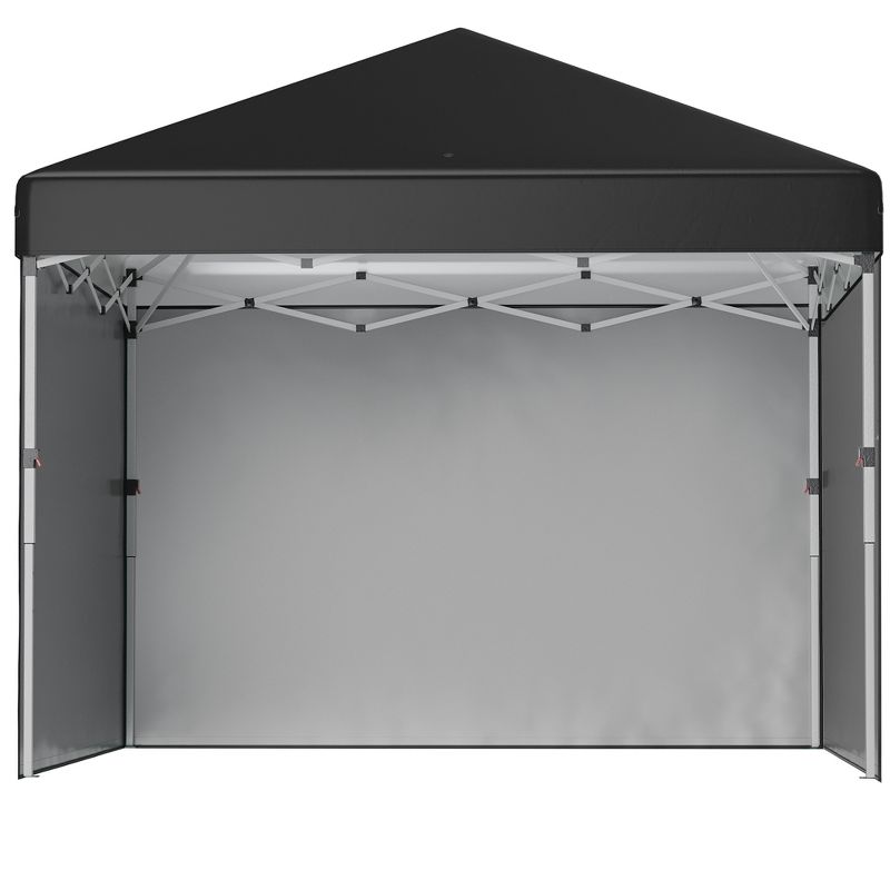 Outsunny 10 x 10ft Pop Up Canopy with Sidewalls, Weight Bags and Carry Bag, Height Adjustable Tents for Parties, 4 of 7