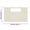 vidaXL Gazebo Sidewalls with Windows 2 pcs Cream - 3 of 4