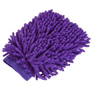 Unique Bargains Microfiber Soft Chenille Double Sided Cleaning Gloves 9.84" x 6.69" - 1 of 4