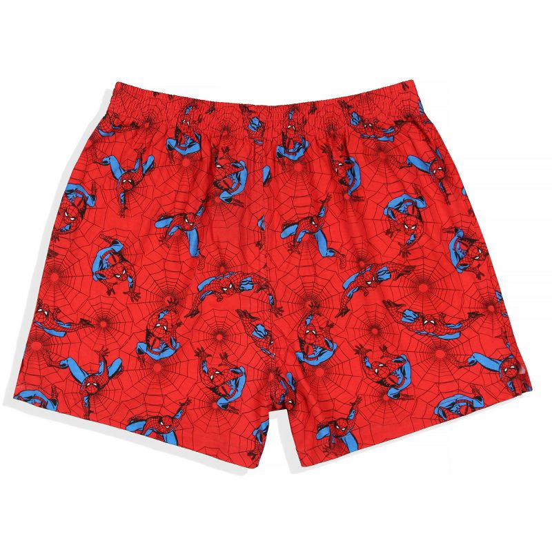 Marvel Men's Spider-Man Retro Character Print Boxers Sleep Shorts Underwear Red, 4 of 4
