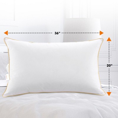 Luxurious Hypoallergenic White Polyester King Pillows Set of 2