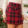 Women's Red Vibrant Tartan Plaid Mini Skirt - Cupshe - 2 of 4