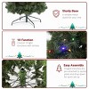 7.5ft Pencil Shape Automatic Tree Structure PVC Material 1090 Round Heads 350 Lights Warm Color With Colorful 10 Modes, Christmas Tree Green - 3 of 4