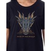 House of the Dragon Womens' TV Show Series Skull Nightgown Pajama Shirt Black - 2 of 3