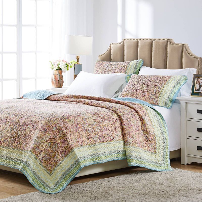 Greenland Home Fashions Palisades Quilt Set Pastel, 3 of 6