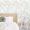RoomMates Clara Jean April Showers Peel and Stick Wallpaper Yellow: Removable Vinyl, Self-Adhesive, Smooth Finish, 28 Sq Ft Coverage - 4 of 4