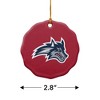 Stony Brook University Primary Logo Porcelain Scalloped Holiday Christmas Tree Ornament - 3 of 4