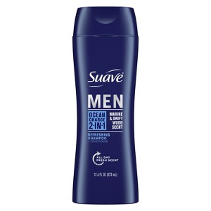 Suave Men 2 in 1 Shampoo and Conditioner, Ocean Charge Mens Shampoo and Conditioner, Infused with Panthenol All Day Fresh Scent 12.6 oz - 1 of 4