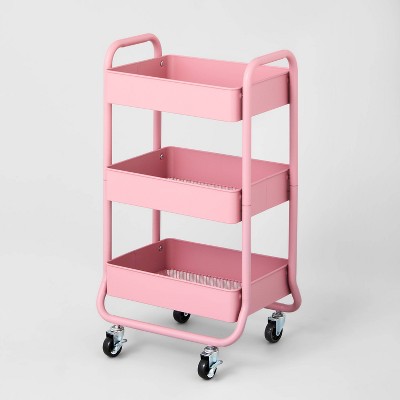 3 Tier Metal Utility Cart Pink - Brightroom™