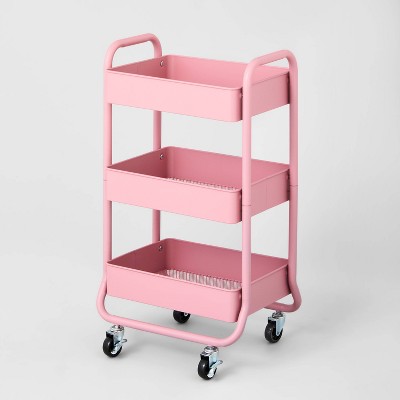 3 Tier Metal Utility Cart Black - Brightroom™