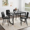 Hooseng Bar Stools Set of 4, Upholstered Bar Chairs with Metal Legs, Backs and Footrest Counter Height Bar Stools, Modern Bar Chair - 2 of 4