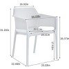 Gulches White 3 piece plastic arm chair Bistro GRS Premium Ocean Plastic - 3 of 4