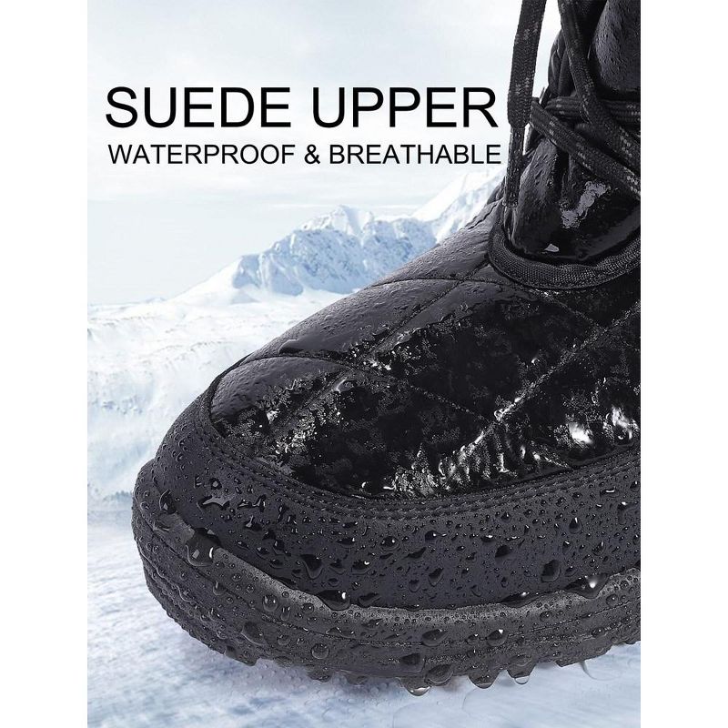 Women's Snow Boots, Women Waterproof Mid Calf, Anti-slip Outdoor Warm Duck Boot for Winter, 3 of 8