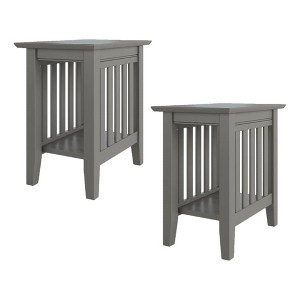 AFI Furnishings Mission Chair Side Table Set of 2 AG - 1 of 4