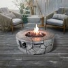 Racxily 9'' H x 28'' W Fiber Reinforced Concrete Outdoor Fire pit(Stone Gray) - 2 of 4