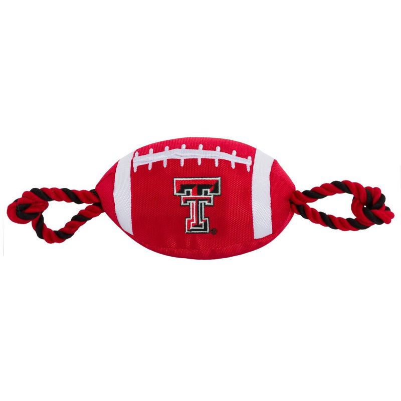 NCAA Texas Tech Red Raiders Nylon Football Dog Toy, 1 of 5