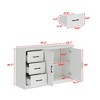 Famapy Wood - Grain Buffet Chest Kitchen Cabinet with Anti - Tipping Device - 3 Drawers+2 Doors for Kitchens or Living Room Storage - 3 of 4