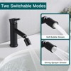 ALEXOUN Matte Black Bathroom Faucet for 2 Mode Faucet for Bathroom Sink with 360° Rotating Aerator - 2 of 4