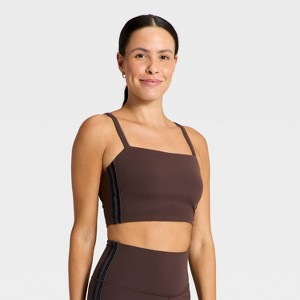 Women's Everyday Soft Light Support Velour Piped Sports Bra - All In Motion™ - 1 of 4