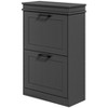 TIRAMISUBEST Black Narrow Shoe Cabinet for Entryway - Freestanding Storage Organizer with 2 Flip Drawers & Adjustable Shelves - 4 of 4