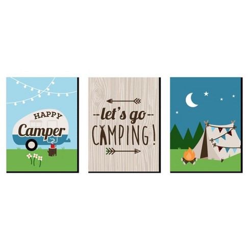 Big Dot Of Happiness Happy Camper - Nursery Wall Art, Kids Room ...