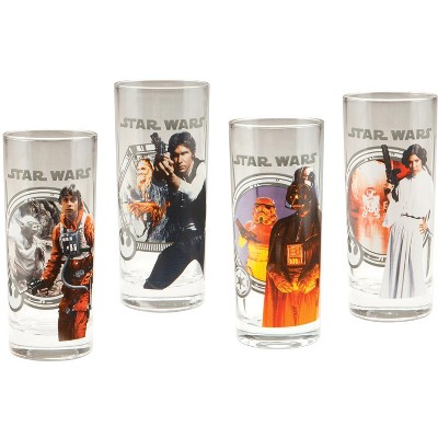 Star Wars Classic Movies 4 Piece 10 OZ. Glass Set
