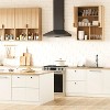 Fluted Over-The-Toilet Cabinet - Adjustable Shelf Storage w/Doors & Open Compartments, Floating Bath Organizer for Bathroom/Laundry - Natural - 3 of 4