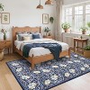 Acekool Floral Washable Rugs - Vintage Botanical Print Area Rug - 4 of 4