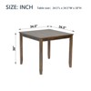 Gulches 4-Person Square Dining Table - Walnut Wooden Kitchen Table for Small Space, Solid Wood Legs & MDF/Birch Veneer Top (34.5¡±x34.5¡±) - 2 of 4