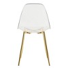 Sapphtopaz Modern Transparent Dining Chairs Armless Crystal Chair with Metal Legs Kitchen and Dining Backrest Chairs for Dining Room - 4 of 4