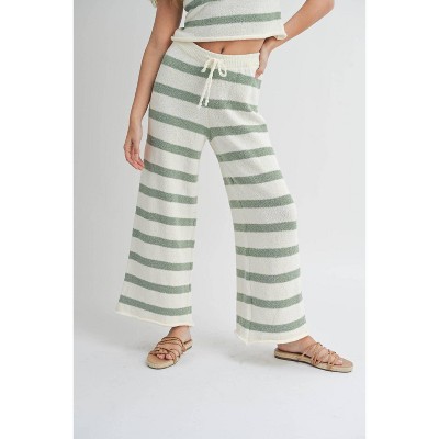 Women's Angelique Striped Knit Pants - MIOU MUSE