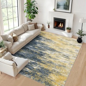 Modern Abstract Living Room Rug Washable Area Rugs for Bedroom - 1 of 4