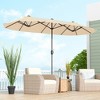 Tangkula 13FT Double-sided Patio Umbrella w/ Crank Handle Umbrella Base Safety Lock - 4 of 4