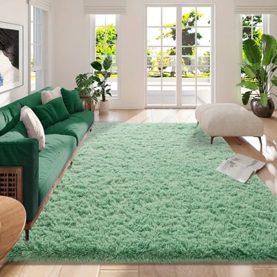 Blush Pink Shag Rug Ultra Soft 1.7in Thick Extra Large Non-Slip Mat for Bedroom or Living Room
