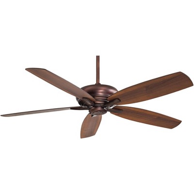 60" Minka Aire Farmhouse Indoor Ceiling Fan with Remote Control Brushed Bronze Maple Walnut Blades for Living Room Kitchen Bedroom