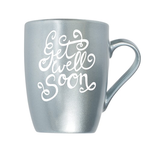 Elanze Designs Get Well Soon Frosted Blue 10 ounce New Bone China Coffee Cup Mug - image 1 of 4