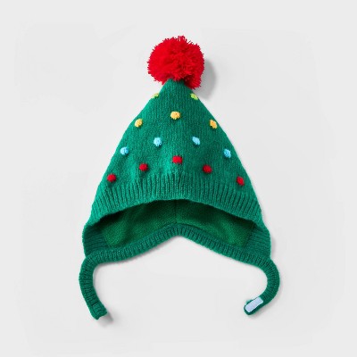 Image of Baby Christmas Bonnet - Cat & Jack™ Green 0-6M