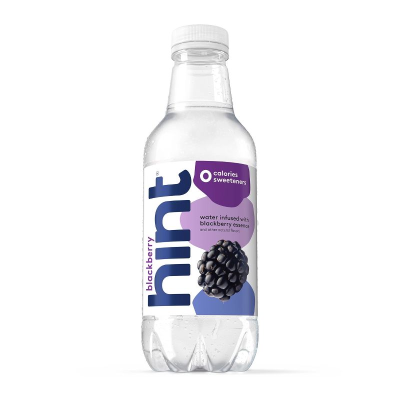 hint Blue Variety Pack Flavored Water - Watermelon, Blackberry, Pineapple, and Cherry - 12pk/16 fl oz Bottles, 4 of 13