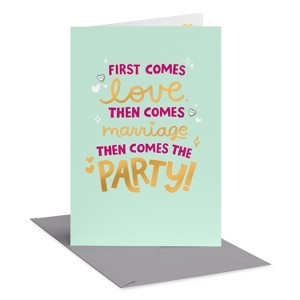 First Comes Love' Wedding Card - 1 of 4