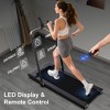 Portable Folding Treadmill, Walking Pad Treadmill, Under Desk Running Machine with LED Display & Wide Belt for Home and Office - 3 of 4