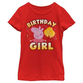 Girl's Peppa Pig Birthday Girl T-Shirt