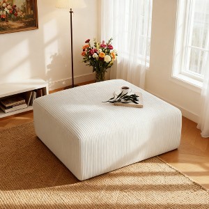 GYIIYUO 40"*40" Giant Square Upholstered Ottoman Footstools - 1 of 4