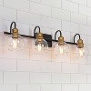 LNC Charm Black and Antique Gold with Clear Glass Globe Modern  Farmhouse Vanity Lights, 3 Light/ 4 Light/5 Light - 2 of 4