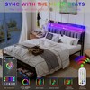 Bed Frame With Storage Headboard, 2 Drawers, Charging Station LED Upholstered Bed Frame, No Box Spring Needed Platform Bed Frame - 3 of 4